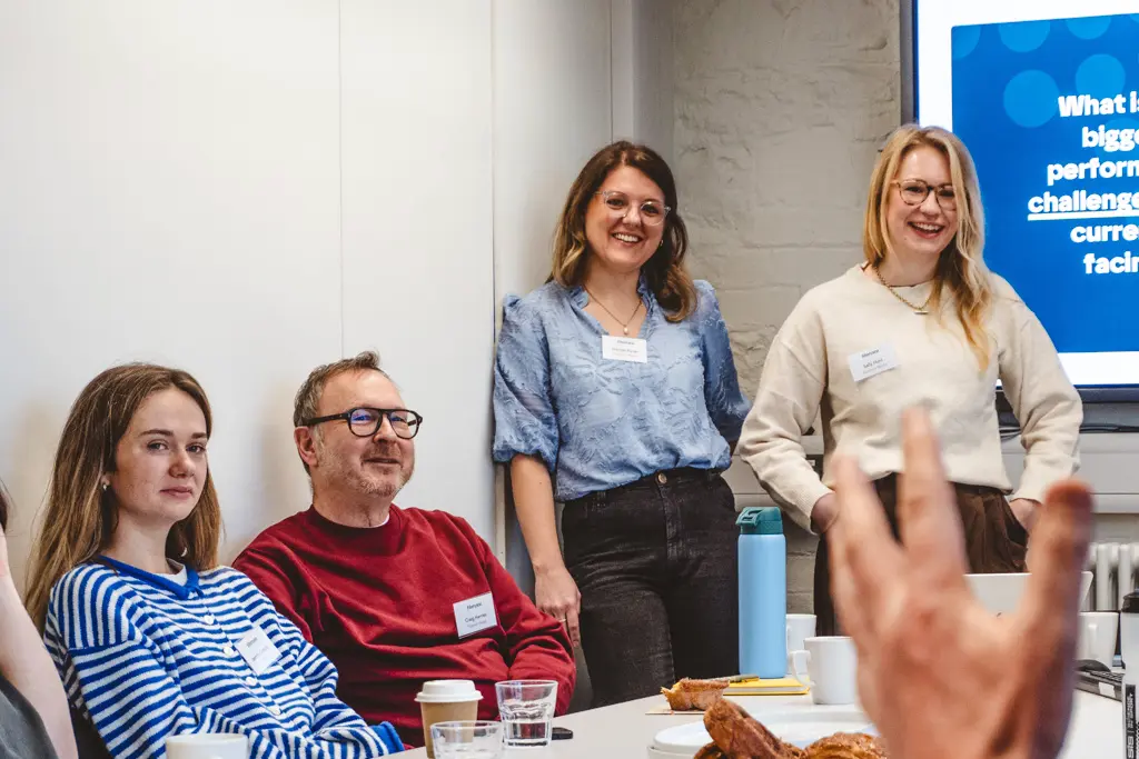 our co-founders Harriet and Sally presenting at our eCommerce event in Bath