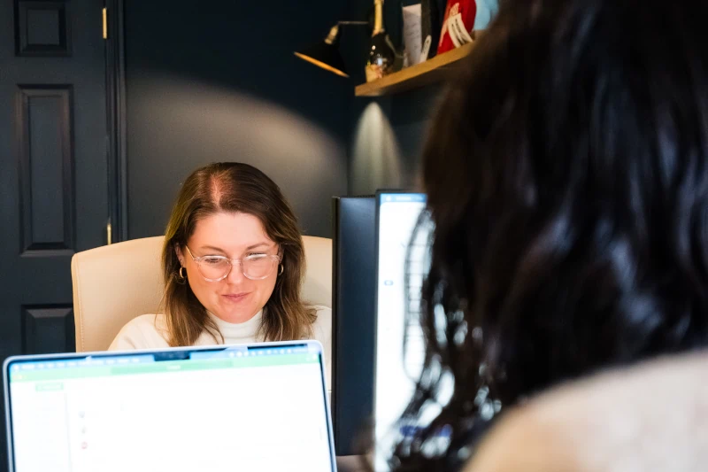 co-founder harriet barter working in our Bath office